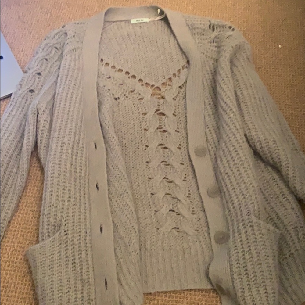 grey slouchy urban cardigan— size S